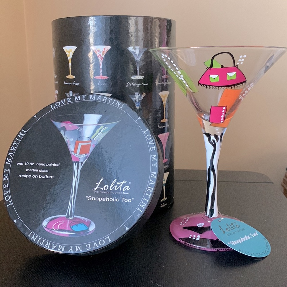 Lolita Love My Martini Glass - “Shopaholic Too” -NEW 🍸
